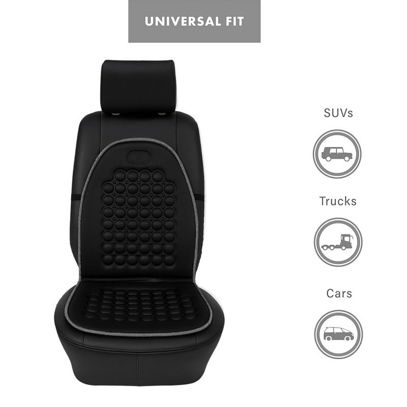 موب وسادة مقعد السيارة من موب مع دعم للظهر - تصميم خرز تدليك مناسب لجميع السيارات، وسادة مانعة للانزلاق وجيدة التهوية للسيارات وسيارات الدفع الرباعي والشاحنات وكرسي المكتب - موديل CU-111 (قطعة واحدة) - Image 3